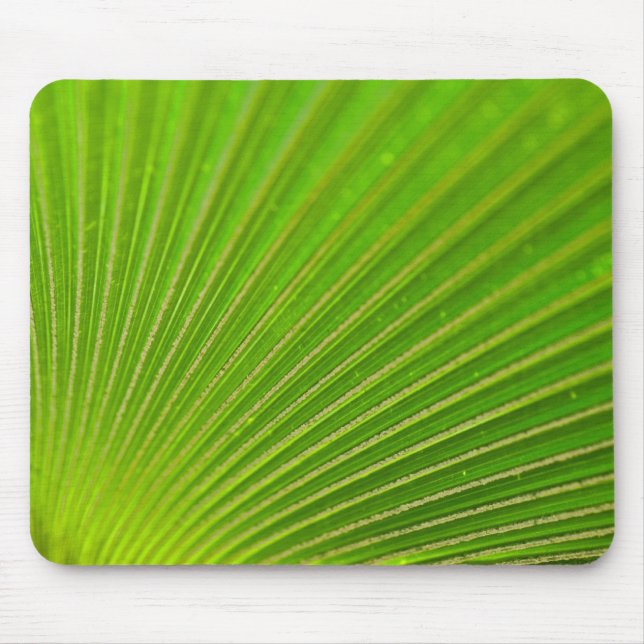 Palm Frond Green Pattern Mousepad (Vorne)