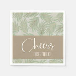 Palm Fronds Green Gold Serviette