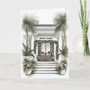 Palm Front Christmas Willkommen Karte
