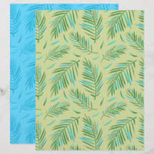 Palm Green Scrapbook Papier