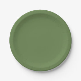 Palm Green Solid Color Pappteller