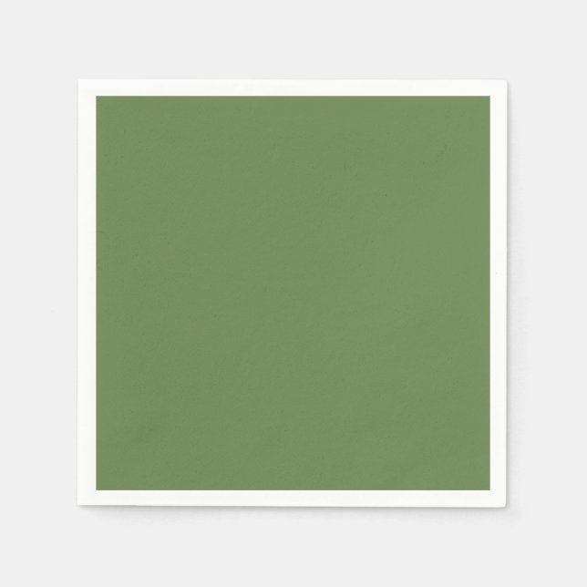 Palm Green Solid Color Serviette (Vorderseite)