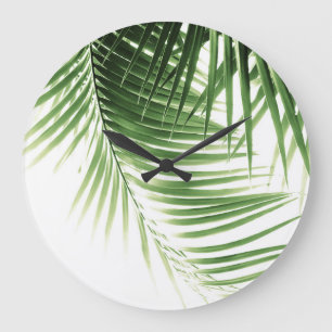 Palm Green Vibes #9 Große Wanduhr