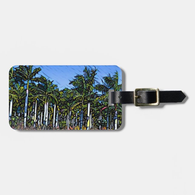 Palm Grove Mosaic Gepäckanhänger (Vorderseite horizontal)