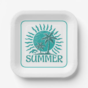 Palm Hug Summer Vibes Pappteller