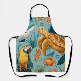 Palm Island All-Over Print Apron Gift Schürze