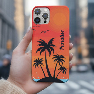 Palm Island unter rotem Himmel Case-Mate iPhone Hülle