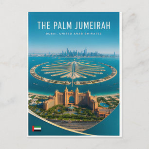 Palm Jumeirah Dubai VAE Insel Skyline Escape 🗺️ Postkarte