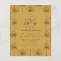 Palm Leaf Botanisches Senf-Brautparty