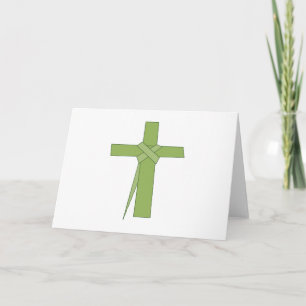 Palm Leaf Cross Karte