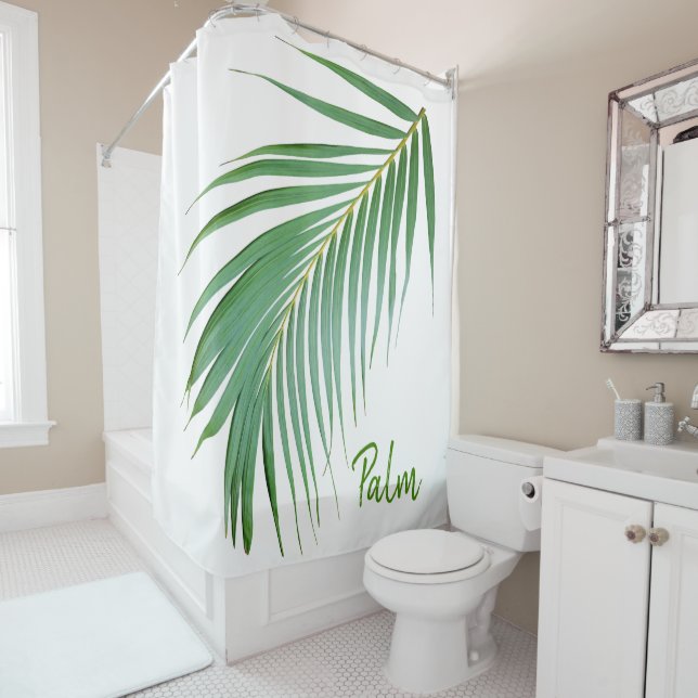Palm Leaf Frontend Duschvorhang (Beispiel)
