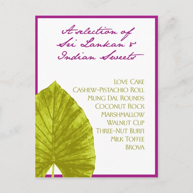Palm Leaf Gift Bag Postkarte (Vorderseite)