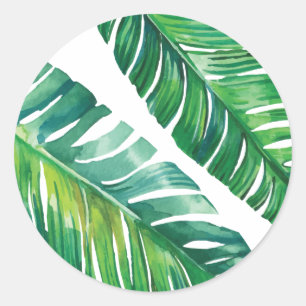 Palm Leaf Hochzeit in Urlaubsort Sticker