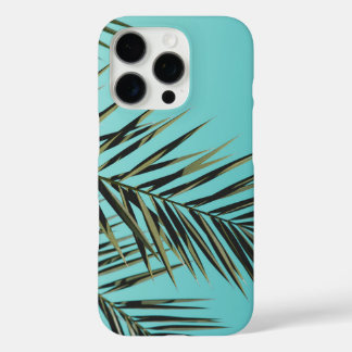 Palm Leaf iPhone Case - Minimal Tropical Blue Sky