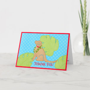 Palm Leaf Island Golden Dog 2 Thank Cartes