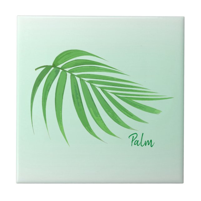 Palm Leaf Keramik Tile Fliese (Vorderseite)