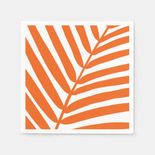 Palm Leaf Orange Serviette