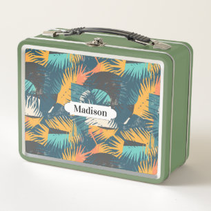 Palm Leaf Pattern individuelle Name Lunch Boxen