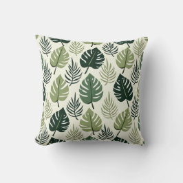 Palm Leaf Repeat Pattern – Tropical Botanical  Kissen
