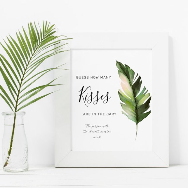 Palm Leaf Tropic Wie viele Kisses singen Poster (Von Creator hochgeladen)