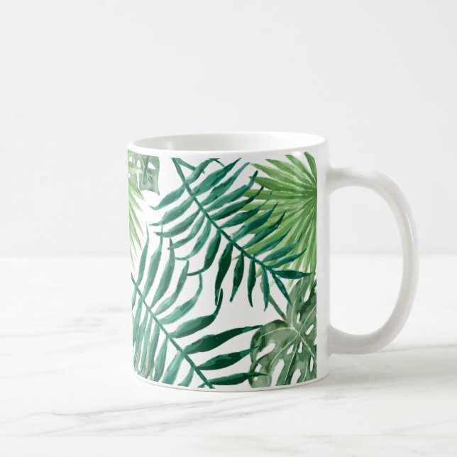 palm leafs mug aquarell tumblr kaffeetasse (Rechts)