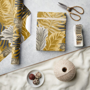 Palm leaves, Tropical, Botanical, Dschungel, Fores Geschenkpapier
