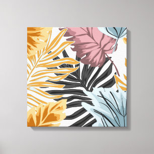 Palm leaves, Tropical, Botanical, Dschungel, Fores Leinwanddruck