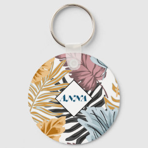 Palm leaves, Tropical, Botanical, Dschungel, Fores Schlüsselanhänger