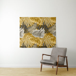 Palm leaves, Tropical, Botanical, Dschungel, Fores Wandteppich