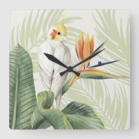 Palm Leaves With White Bird