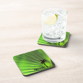 Palm Life | Green Palm Frontend mit Palm Tree Getränkeuntersetzer