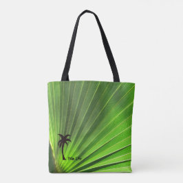 Palm Life | Green Palm Frontend Palm Tree motif Tasche