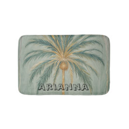 Palm Majestät: Single Palm Tree Design Badematte