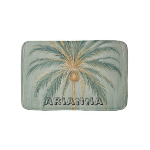 Palm Majestät: Single Palm Tree Design Badematte