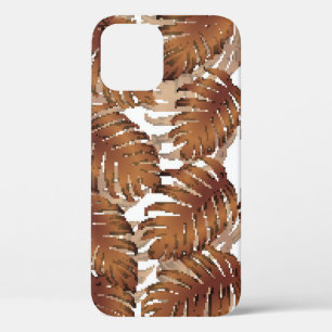 Palm Monstera Nahtloses Muster. Orange White Tropi Case-Mate iPhone Hülle