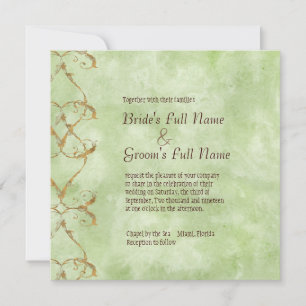 Palm Paradise - Faire-part de mariage verte