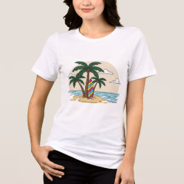 Palm Paradise – Surf & Palms T-Shirt Tri-Blend Shirt