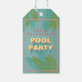 Palm Pool Party Geschenk Tag Geschenkanhänger