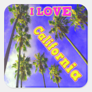 "Palm Sky: I LIEBE California 1" Aufkleber
