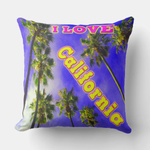 "Palm Sky: I LIEBE California 1" Kissen