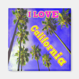 "Palm Sky: I LIEBE California 1" Magnet