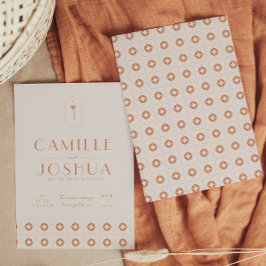 Palm Spring Retro Hochzeit Einladung