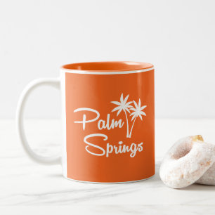 Palm- Springmitte- des jahrhundertsmoderne Zweifarbige Tasse