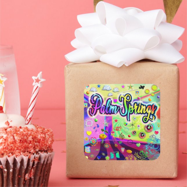 Palm Springs Aufkleber "Coole Energie" (Party)