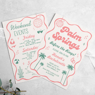 Palm Springs Bachelorette Einladung