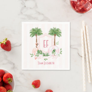 Palm Springs Beach Social Club Rosa Junggesellinne Serviette