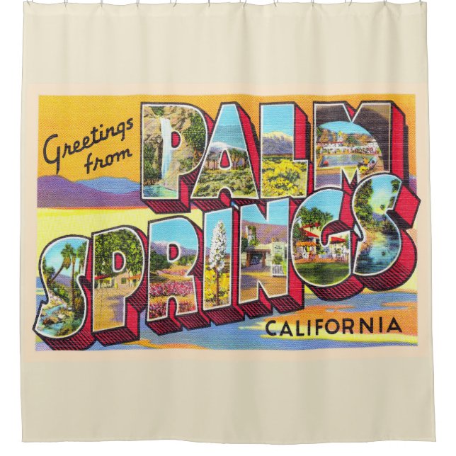 Palm Springs California CA Large Letter Postcard Duschvorhang (Vorderseite)