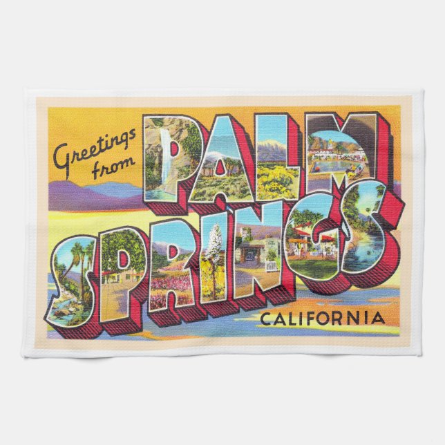 Palm Springs California CA Large Letter Postcard Geschirrtuch (Horizontal)