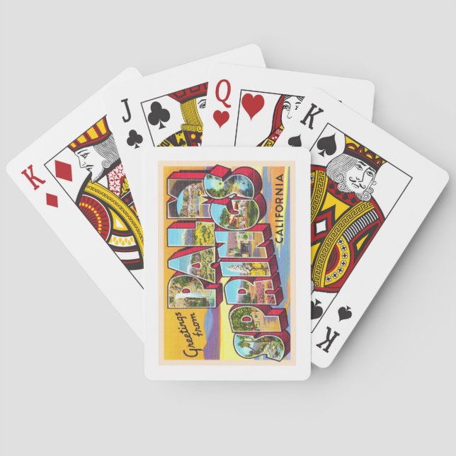 Palm Springs California CA Large Letter Postcard Spielkarten (Rückseite)
