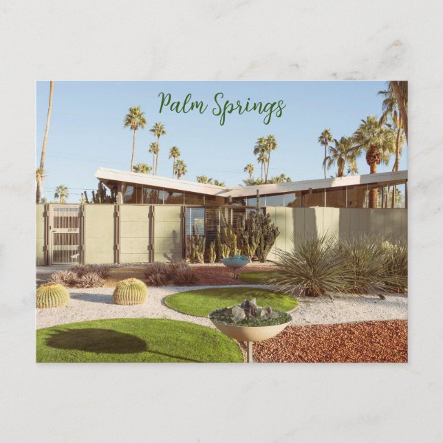 Palm Springs California Mitte des Jahrhunderts Postkarte (Vorderseite)